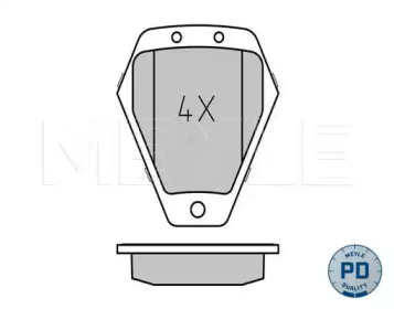 Комплект тормозных колодок MEYLE-PD Quality MEYLE 025 214 5218/PD — фото 2