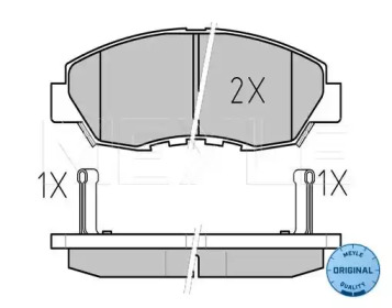 Комплект тормозных колодок MEYLE-ORIGINAL Quality MEYLE 025 214 9918/W