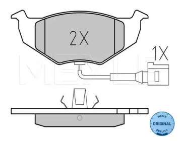 Колодки гальмівні (передні) Skoda Fabia/VW Polo 1.0-2.0 00-14 (з датчиком) MEYLE 025 218 6817/W