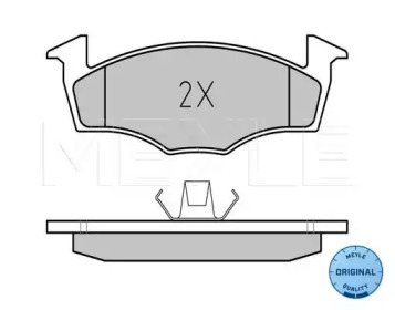 Колодки гальмівні (передні) Skoda Fabia/VW Polo 1.0-2.0 00-14 (з датчиком) MEYLE 025 218 6817/W — фото 2