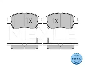 Комплект тормозных колодок MEYLE-ORIGINAL Quality MEYLE 025 233 4816/W