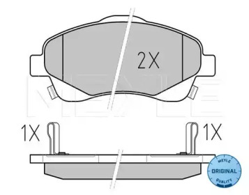 Комплект гальмівних колодок с 4 шт. дисків MEYLE 025 237 6819/W