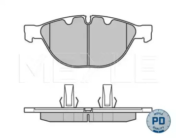 Колодки гальмівні (передні) BMW 5 (E60)/6 (E63)/7 (E65/E66/E67) 04- MEYLE 025 237 9120/PD — фото 2