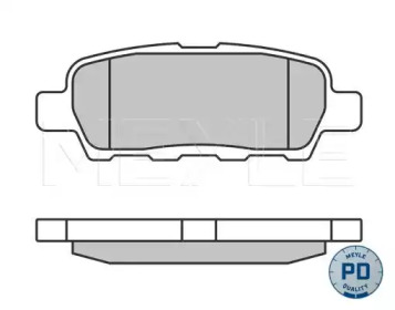 Комплект гальмівних колодок з 4 шт. дисків MEYLE 025 238 7114/PD