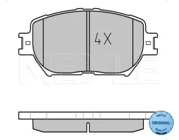 Комплект тормозных колодок MEYLE-ORIGINAL Quality MEYLE 025 239 2817
