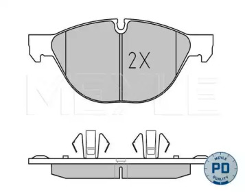 Колодки гальмівні (передні) BMW X5/ X6 07- MEYLE 025 241 7219/PD