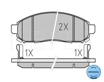 Колодки гальмівні (передні) Nissan NP300 Navara/Pathfinder III 05- MEYLE 025 242 2716/W