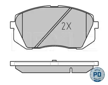 Комплект тормозных колодок MEYLE-PD Quality MEYLE 025 245 0116/PD — фото 2