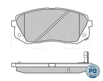 Комплект тормозных колодок MEYLE-PD Quality MEYLE 025 245 0116/PD — фото 3