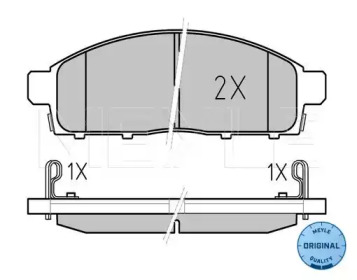Комплект тормозных колодок MEYLE-ORIGINAL Quality MEYLE 025 245 2916/W
