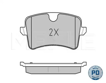 Комплект тормозных колодок MEYLE-PD Quality MEYLE 025 246 0617/PD — фото 2