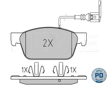 Комплект тормозных колодок MEYLE-PD Quality MEYLE 025 246 2318/PD