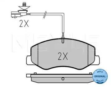 Комплект гальмівних колодок с 4 шт. дисків MEYLE 025 251 7218/W