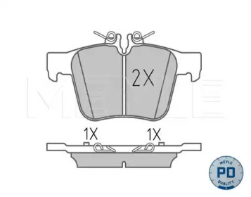 Колодки гальмівні (задні) MB C-class (W205/A205/S205/C205) 14- (Ate) MEYLE 025 253 5416/PD