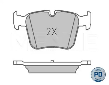 Колодки гальмівні (задні) MB C-class (W205/A205/S205/C205) 14- (Ate) MEYLE 025 253 5416/PD — фото 2