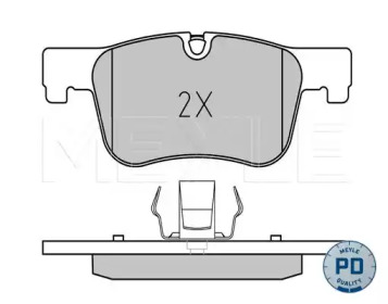 Колодки гальмівні (передні) BMW 1 (F20)/3 (F30)/4 (F32) 10- (PREMIUM) MEYLE 025 255 0618/PD