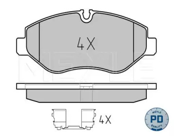 Комплект тормозных колодок MEYLE-PD Quality MEYLE 025 291 9220/PD