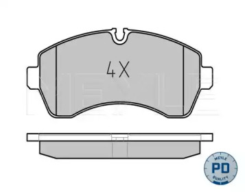 Комплект тормозных колодок MEYLE-PD Quality MEYLE 025 292 0020/PD
