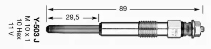 1009 Свеча накаливания Y-503J (D-Power 10) NGK