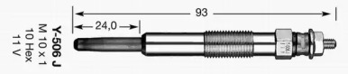 2419 Свічка розжарювання Y-506J (D-Power 7) NGK