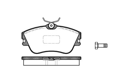 Колодка гальм. диск. VW T4 (70XB, 70XC, 7DB, 7DW) передн. (вир-во REMSA) 048000