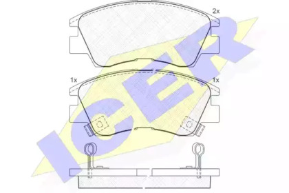Колодки гальмівні (передні) Mitsubishi L200/L300/Pagero 80- ICER 140701