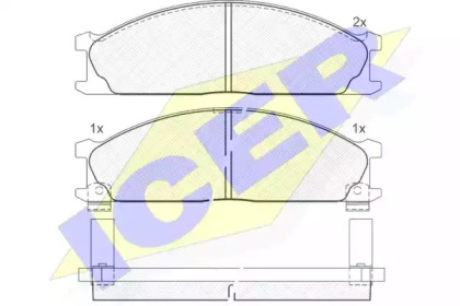 Колодки гальмівні (передні) Nissan Pathfinder 86-95/Navara I/Pick Up 97-/Chrysler Valiant IV 79-80 ICER 140885