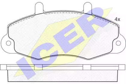 Колодки гальмівні (передні) Ford Transit 85-00/Transit Tourneo 94-00 14" ICER 140896