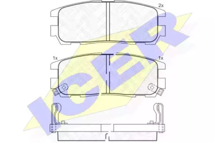 Колодки гальмівні (задні) Opel Frontera/Monterey/Isuzu Trooper 92-04 ICER 140991