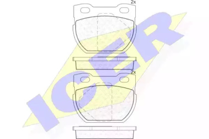 Колодки гальмівні (задні) Land Rover Defender II 90-16 ICER 141090-201