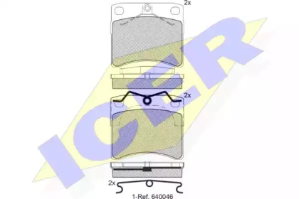 Колодки гальмівні (передні) VW T4 90-03 ICER 141168