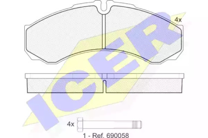 Колодки гальмівні (передні/задні) Iveco Daily II/III/IV/V/VI/Line 89- ICER 141208