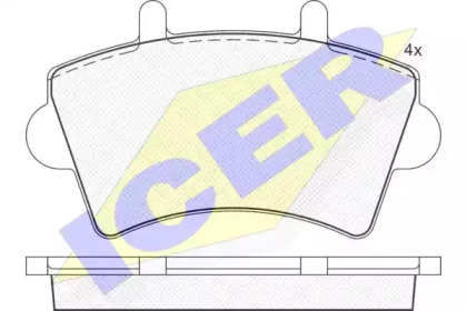 Колодки гальмівні (передні) Renault Master II/Opel Movano 98-/Nissan Interstar 02- ICER 141442