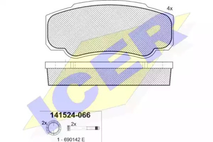 Колодки гальмівні (задні) Citroen Jumper/Fiat Ducato/Peugeot Boxer 94- ICER 141524