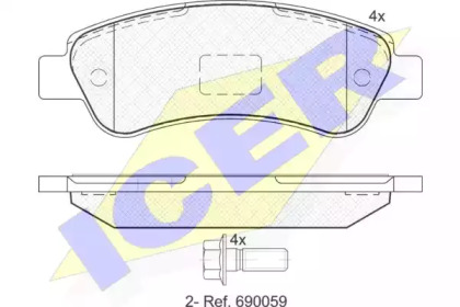 Колодки гальмівні (задні) Citroen Jumper/Fiat Ducato/Peugeot Boxer 06- ICER 141804
