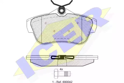 Колодки гальмівні (задні) Citroen Jumpy/Fiat Scudo/Peugeot Expert 07- ICER 141823