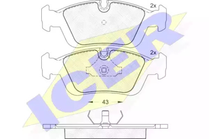 Колодки гальмівні (передні) BMW 3 (E36) 90-00/Z3 (E36) 95-00 ICER 180801