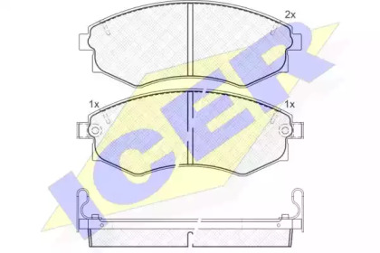 Колодки гальмівні (передні) Hyundai Elantra III 00-06/Kia Magentis I 01-05/Ssangyong Korando 88-06 ICER 180877