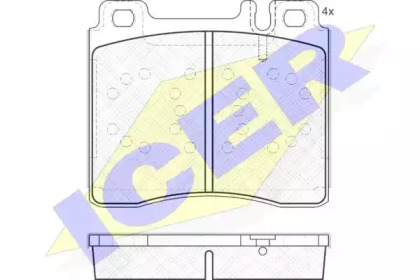 Колодки гальмівні (передні) MB S-class (W140/C140) 91-99 ICER 181158
