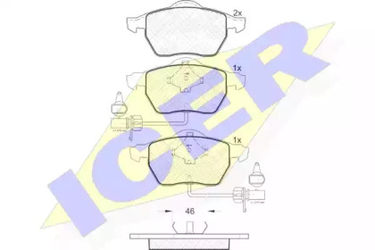 Колодки гальмівні (передні) Audi A4/A6 95-11/Skoda SuperB 01-08/VW Golf/Passat B5 97-06 ICER 181331