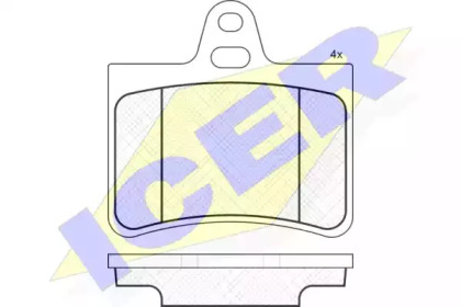 Колодки гальмівні (задні) Citroen C5 01- ICER 181407