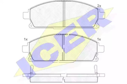 Колодки гальмівні (передні) Nissan X-Trail 01-13/Pathfinder 97-04/Infiniti Q45 93-01/QX4 97- ICER 181521