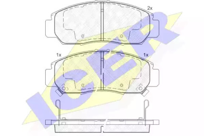 Колодки гальмівні (передні) Honda Civic VIII/IX 06-/FR-V 04-/Accord VII/VIII 03- ICER 181543