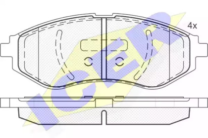 Колодки гальмівні (передні) Chevrolet Aveo/Kalos/Daewoo Kalos 03- ICER 181566