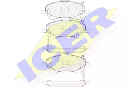 Колодки гальмівні (передні) Toyota Avensis 03-08/Corolla Verso 04-09 ICER 181573
