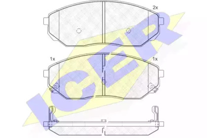 Колодки гальмівні (передні) Kia Sorento I 02- ICER 181606