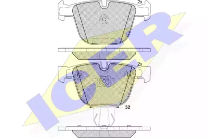 Колодки гальмівні (задні) BMW 1/3/5/6/7/X5/X6 03- ICER 181687