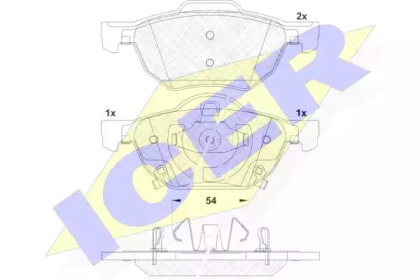 Колодки гальмівні (передні) Honda Accord VII 03-08 ICER 181695