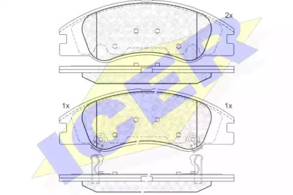 Колодки гальмівні (передні) Kia Cerato 04- ICER 181708