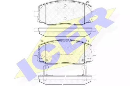 Колодки гальмівні (передні) Hyundai i10 08-17/Kia Picanto 04- ICER 181709
